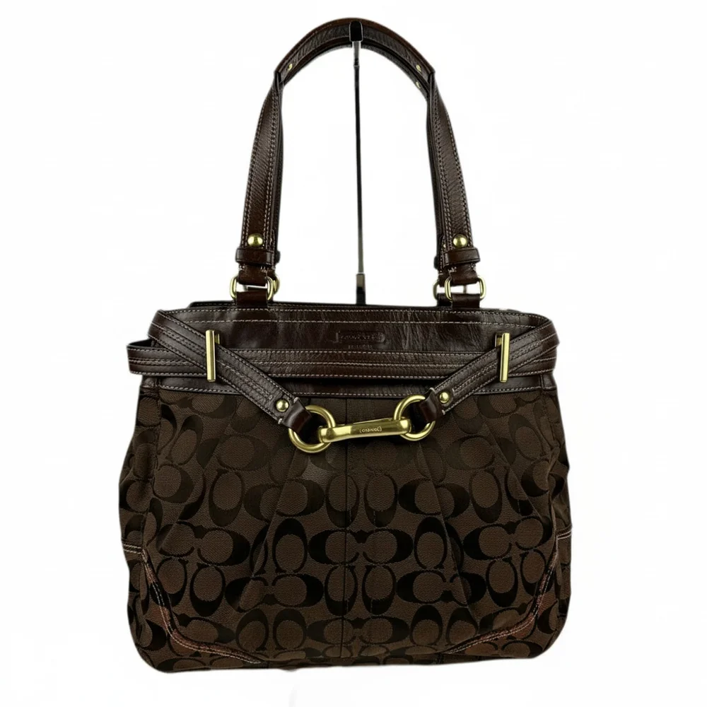Authentic Coach Hamptons Signature Carryall Satchel Bag Style 12467 Y2K VTG